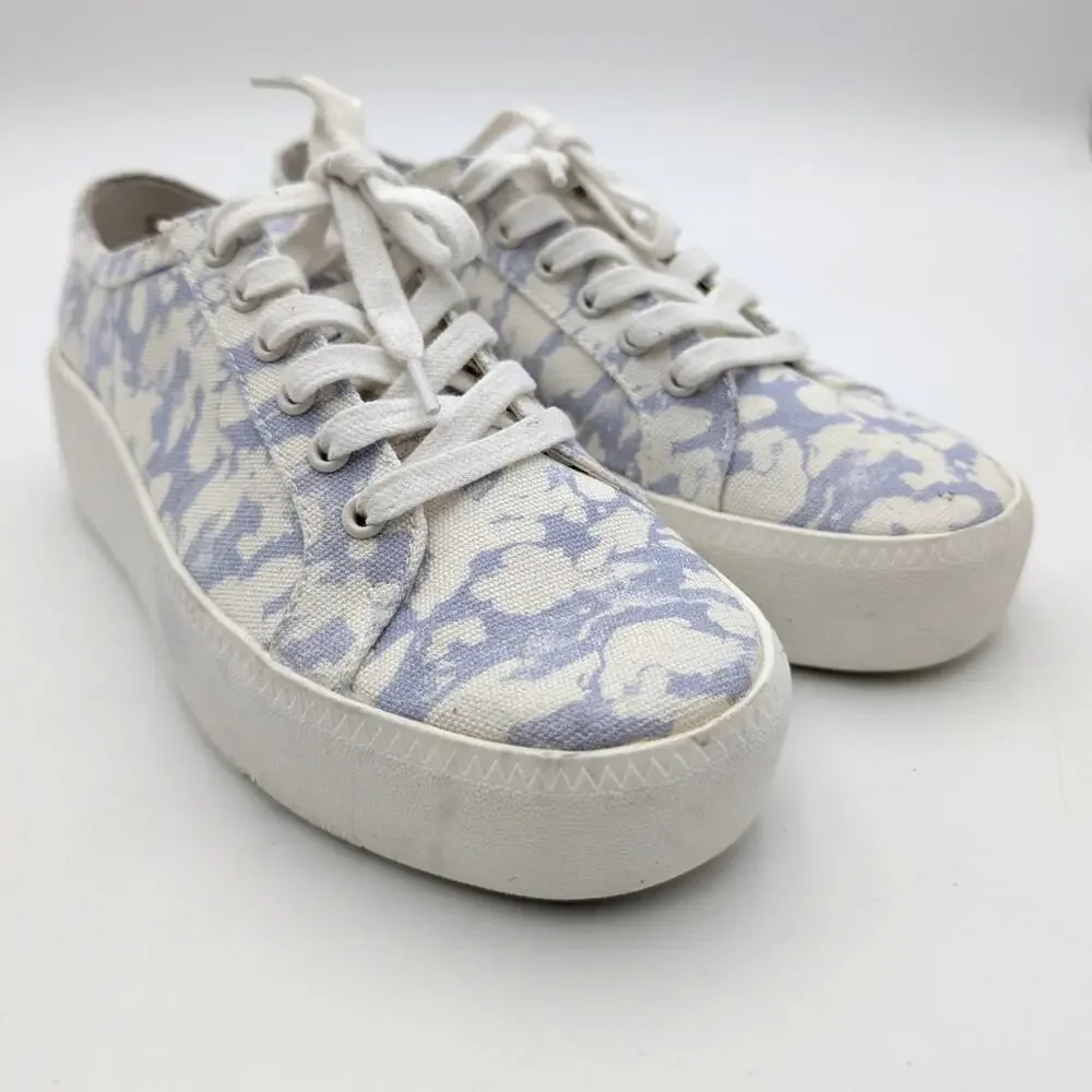 Open Edit Edlandyn Platform Sneakers Women's Blue Marble Size US6.5M EU36.5